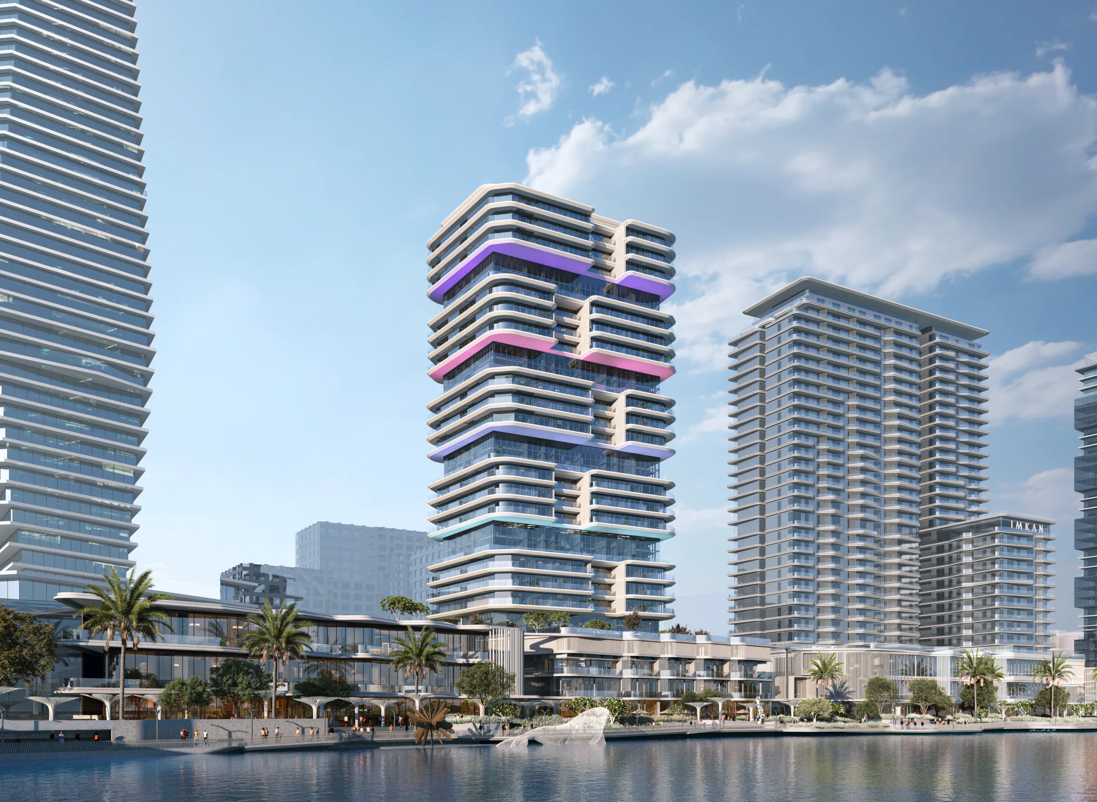 The Artery Residences by IMKAN waterfront view in Makers District