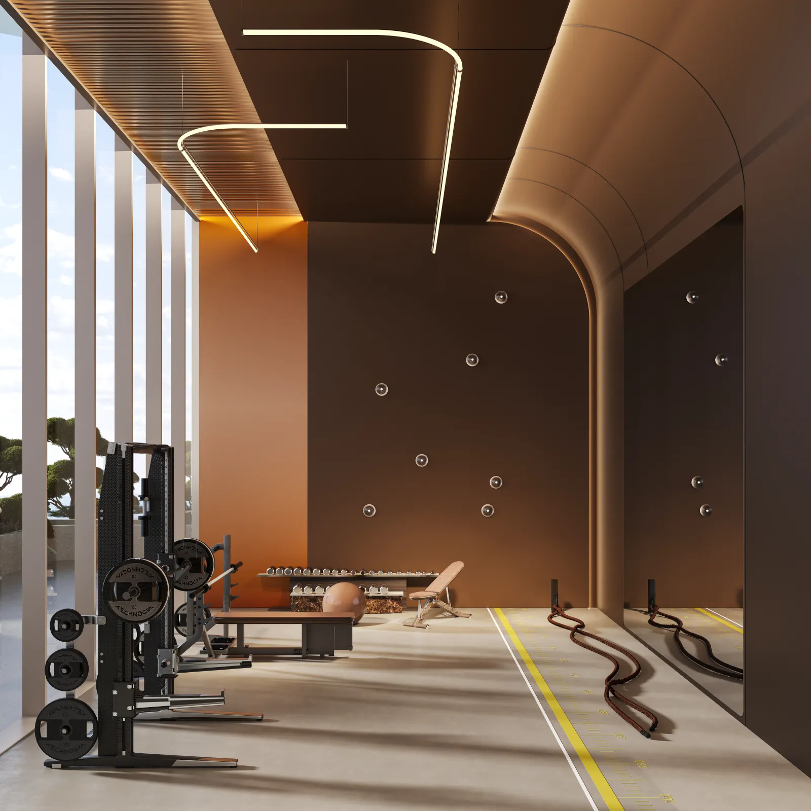 Fitness studio at The Artery Residences