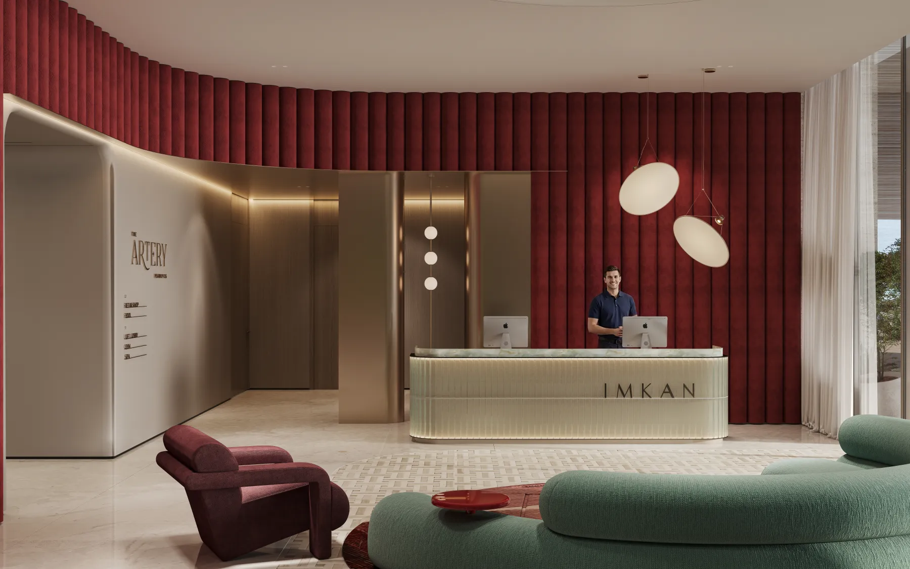 The Artery Residences design-led lobby