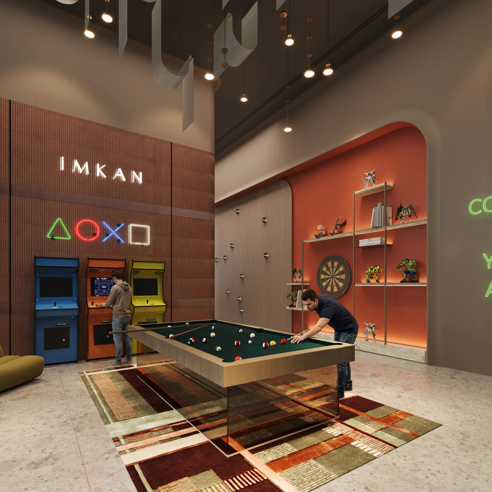 Social and co-working lounge at The Artery Residences